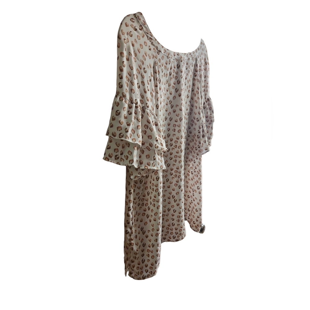 Loft outlet animal print ruffled sleeve blouse - Picture 2 of 4